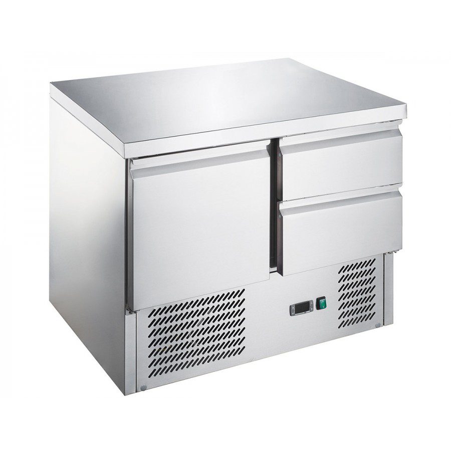 table-compacte-refrigeree-1-porte-2-tiroirs Table compacte réfrigérée / 1 porte + 2 tiroirs