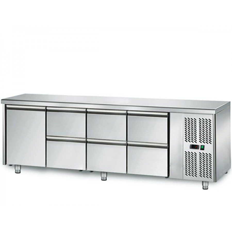 table-refrigeree-700-1-porte-6-tiroirs Table réfrigérée 700 / 1 porte + 6 tiroirs