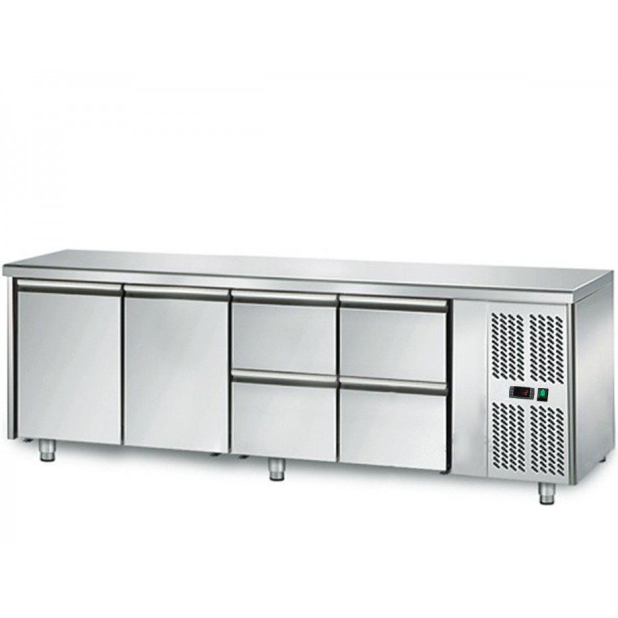 table-refrigeree-700-2-portes-4-tiroirs Table réfrigérée 700 / 2 portes + 4 tiroirs