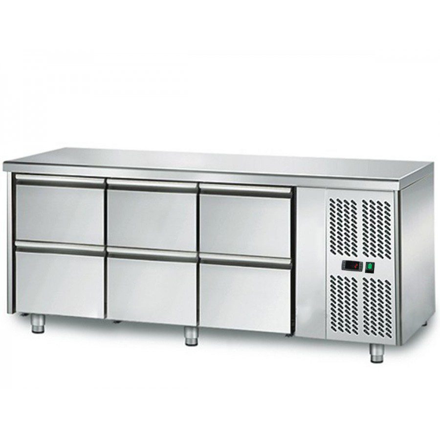 table-refrigeree-700-6-tiroirs Table réfrigérée 700 / 6 tiroirs