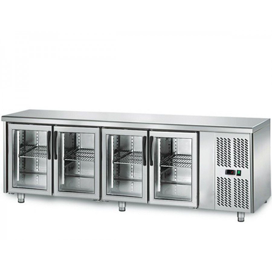table-refrigeree-700-vitree-4-portes Table réfrigérée 700 vitrée / 4 portes